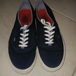 Navy and chambray Vans